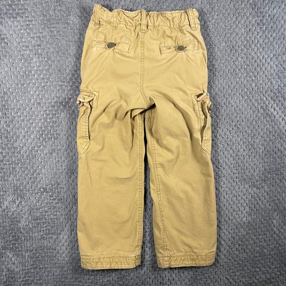 Gap Kids Boys Khaki Cargo Pants Size 6 Regular Lined Adjustable Waist Cotton - Picture 7 of 9